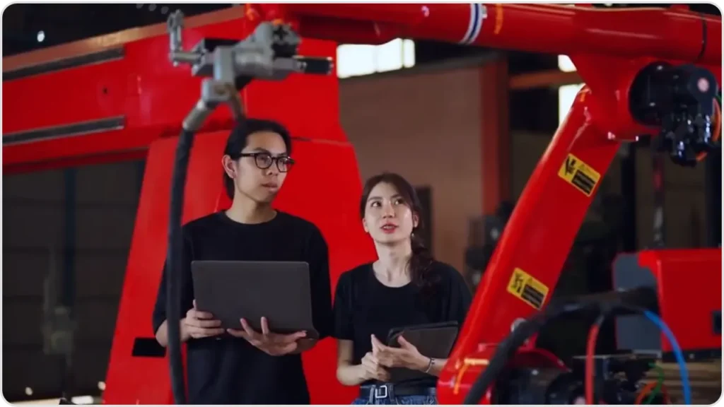 Students in work-based learning placement