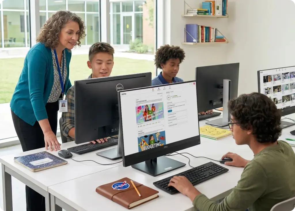educator-guiding-students