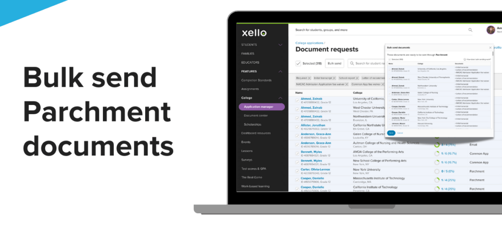 bulk send parchment documents